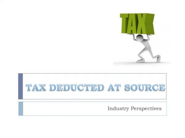 PPT TAX Deducted At Source TDS PowerPoint Presentation Free