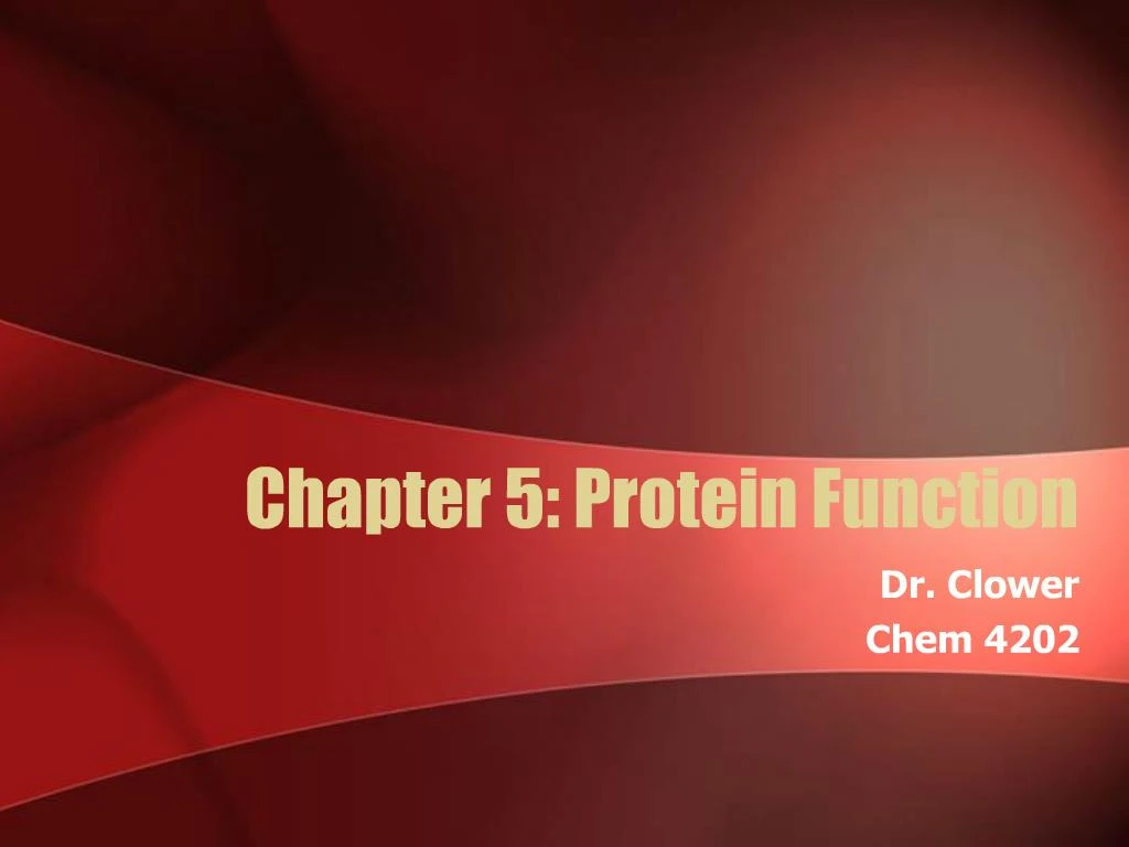 PPT Chapter 5 Protein Function PowerPoint Presentation Free