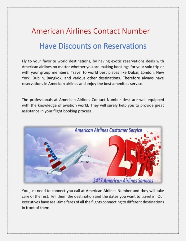 Ppt Make A Low Cost Travel Destination Plan With American Airlines