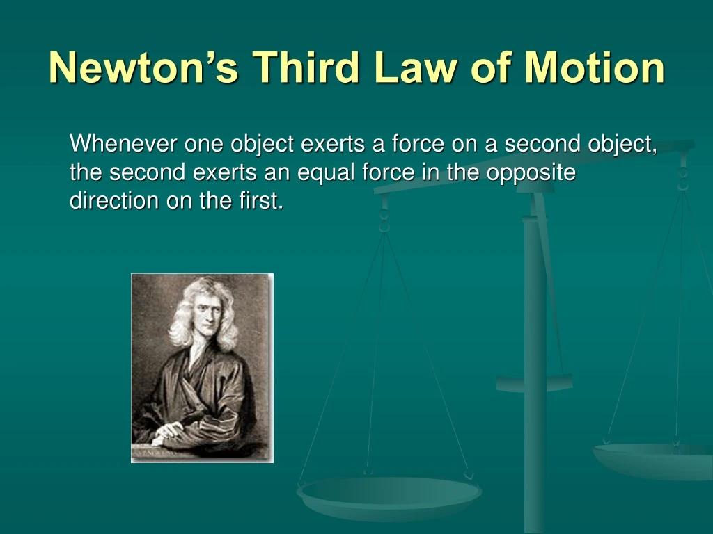 Ppt Newtons Third Law Of Motion Powerpoint Presentation Free