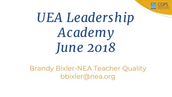 UEA Leadership Academy June 2018