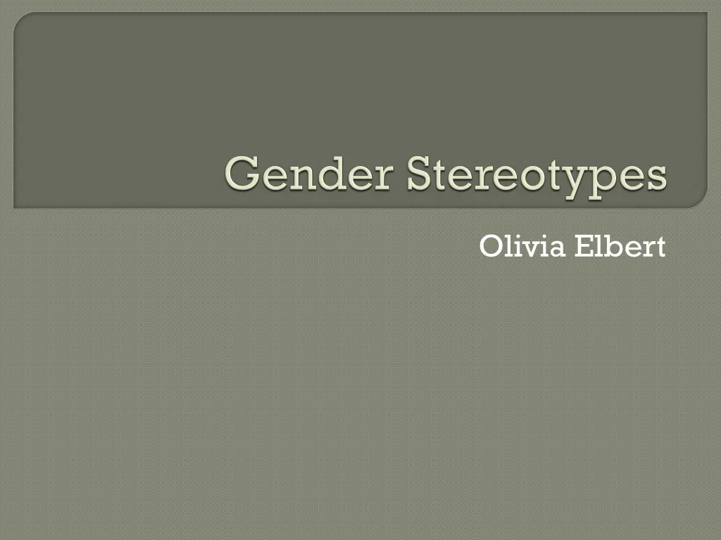 gender stereotypes