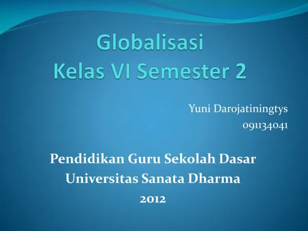 globalisasi kelas VI semester 2