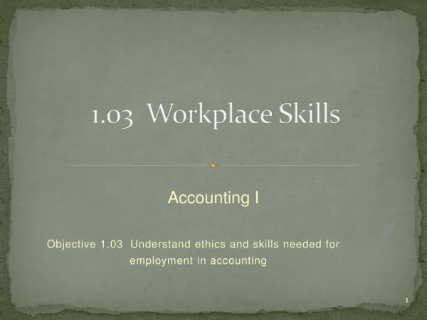 1.03 Workplace Skills