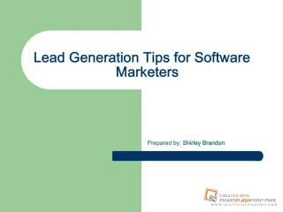 Lead Generation Tips for Software Marketers - slide 1