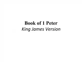 Book of 1 Peter King James Version