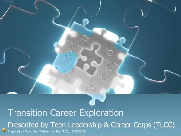Transition Career Exploration
