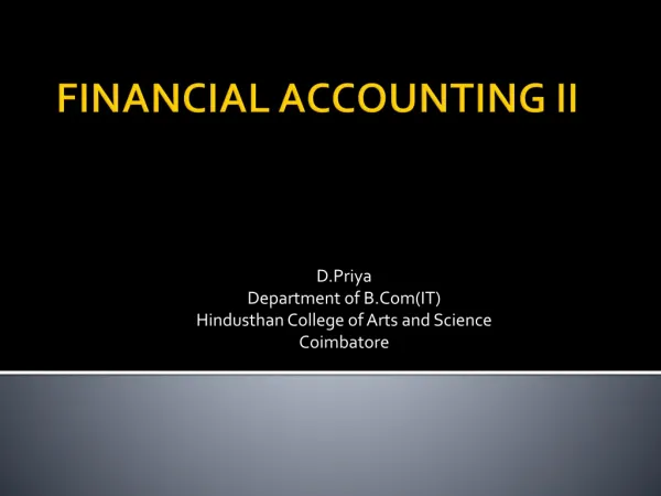 FINANCIAL ACCOUNTING II