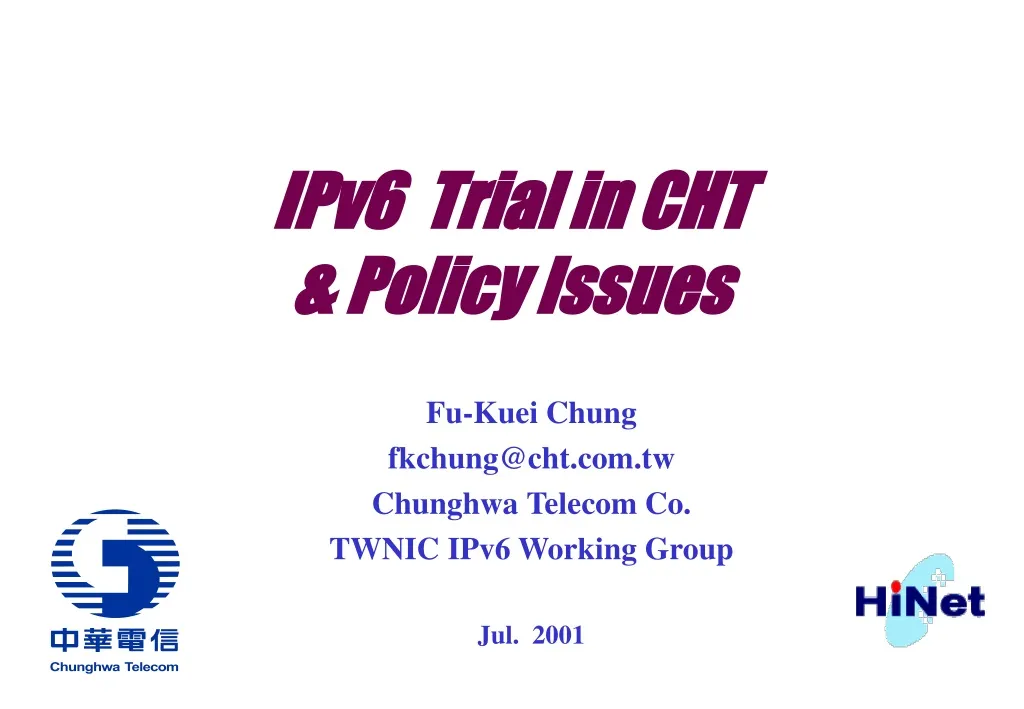 ipv6 trial in cht policy issues