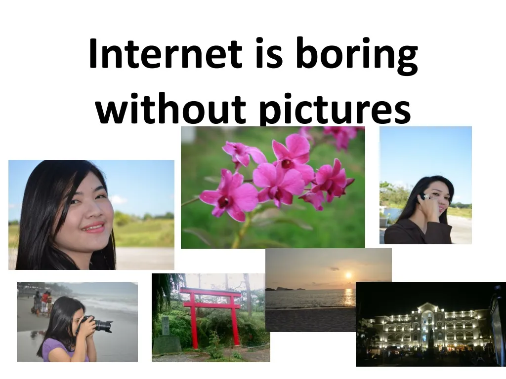 internet is boring without pictures