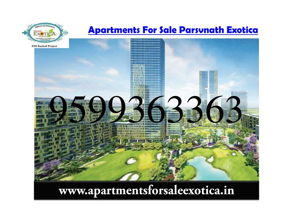 apartments for sale parsvnath exotica