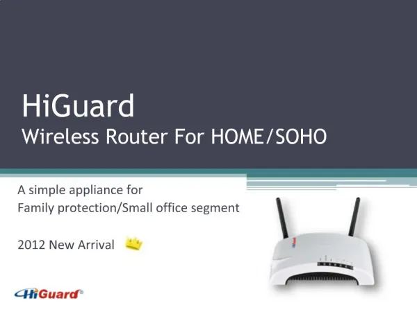 HiGuard Wireless Router For HOME