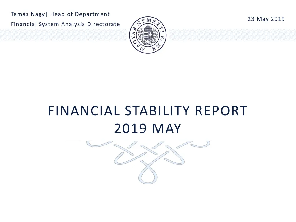 financial stability report 2019 may