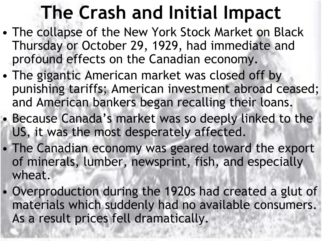 the crash and initial impact