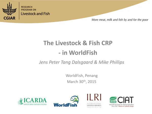 The Livestock &amp; Fish CRP - in WorldFish