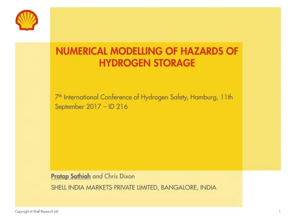 NUMERICAL MODELLING OF HAZARDS OF HYDROGEN STORAGE