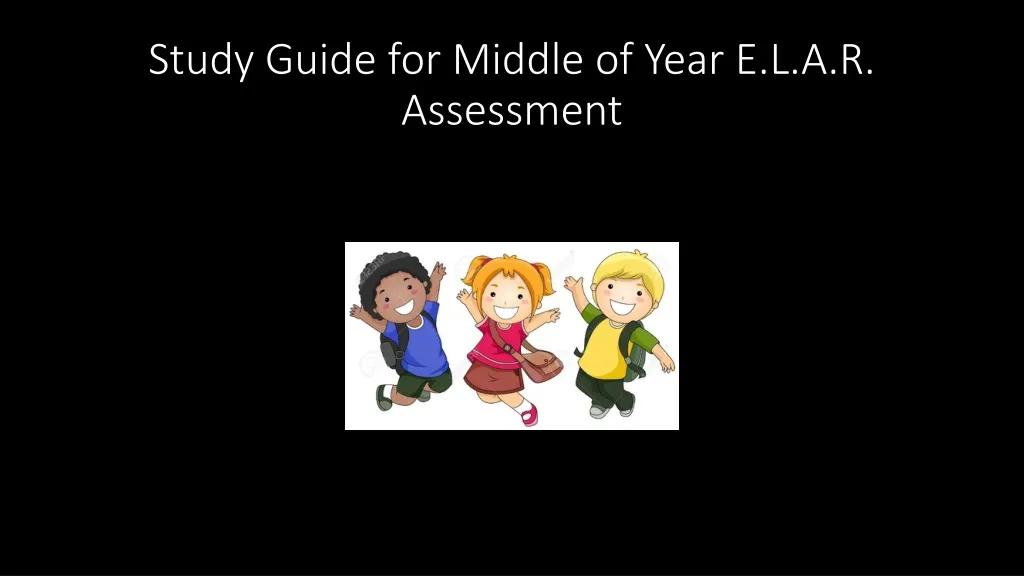 study guide for middle of year e l a r assessment