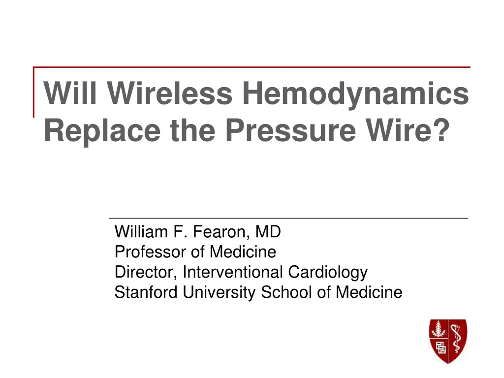 will wireless hemodynamics replace the pressure wire