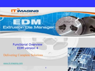 EDM Extrusion Die Manager - slide 1