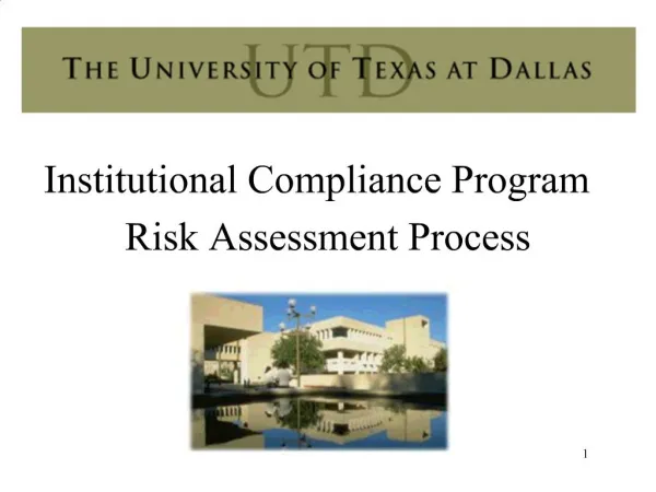 Institutional Compliance Program