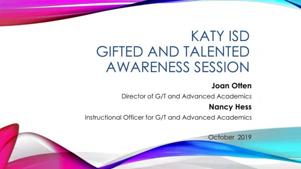 Katy ISD Gifted and Talented Awareness Session