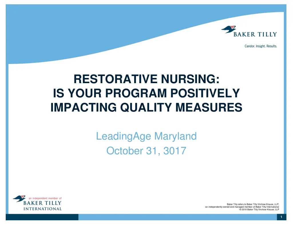 restorative nursing is your program positively impacting quality measures