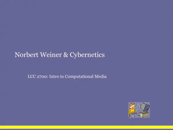 Norbert Weiner Cybernetics