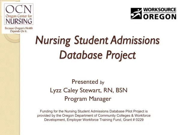 Nursing Student Admissions Database Project