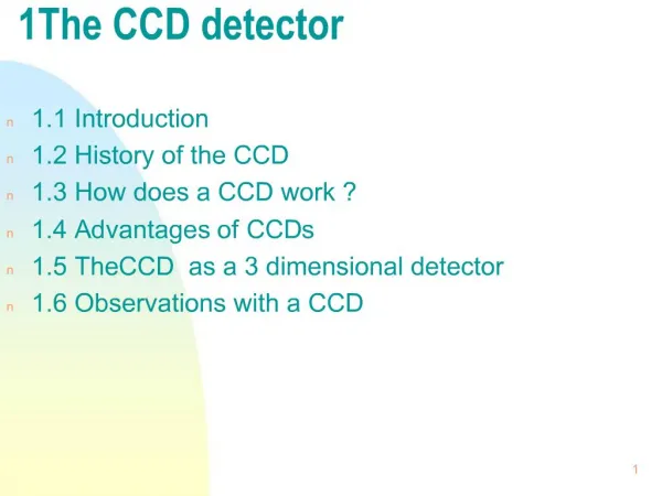1 The CCD detector