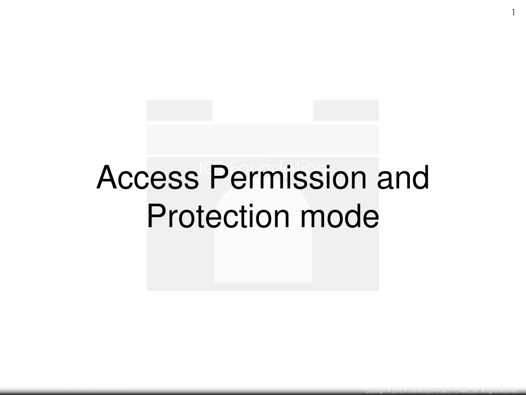 access permission and protection mode