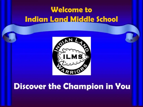 Welcome to Indian Land Middle School