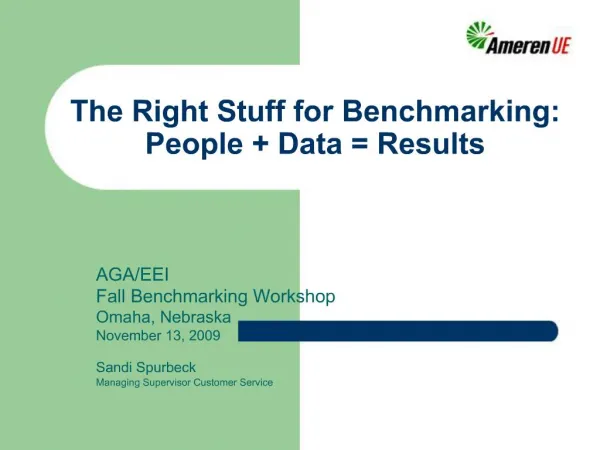 The Right Stuff for Benchmarking: People Data Results