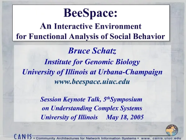 BeeSpace: An Interactive Environment for Functional Analysis of Social Behavior