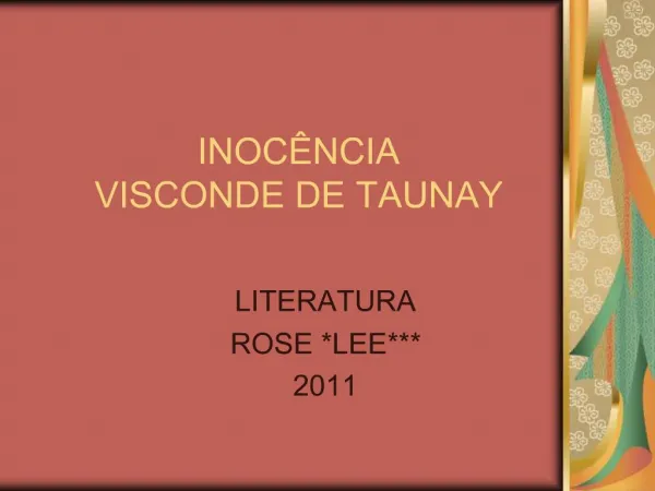 INOC NCIA VISCONDE DE TAUNAY