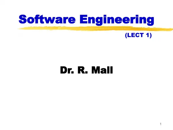Software Engineering (LECT 1)