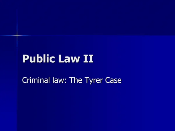 Public Law II