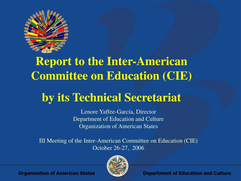 report to the inter american committee