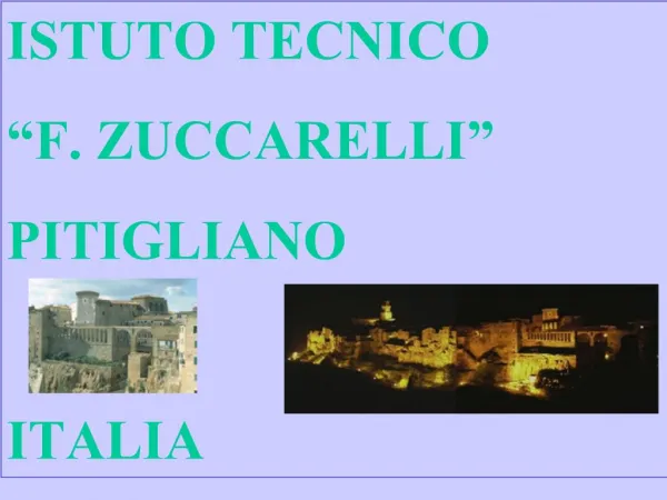 ISTUTO TECNICO F. ZUCCARELLI PITIGLIANO ITALIA