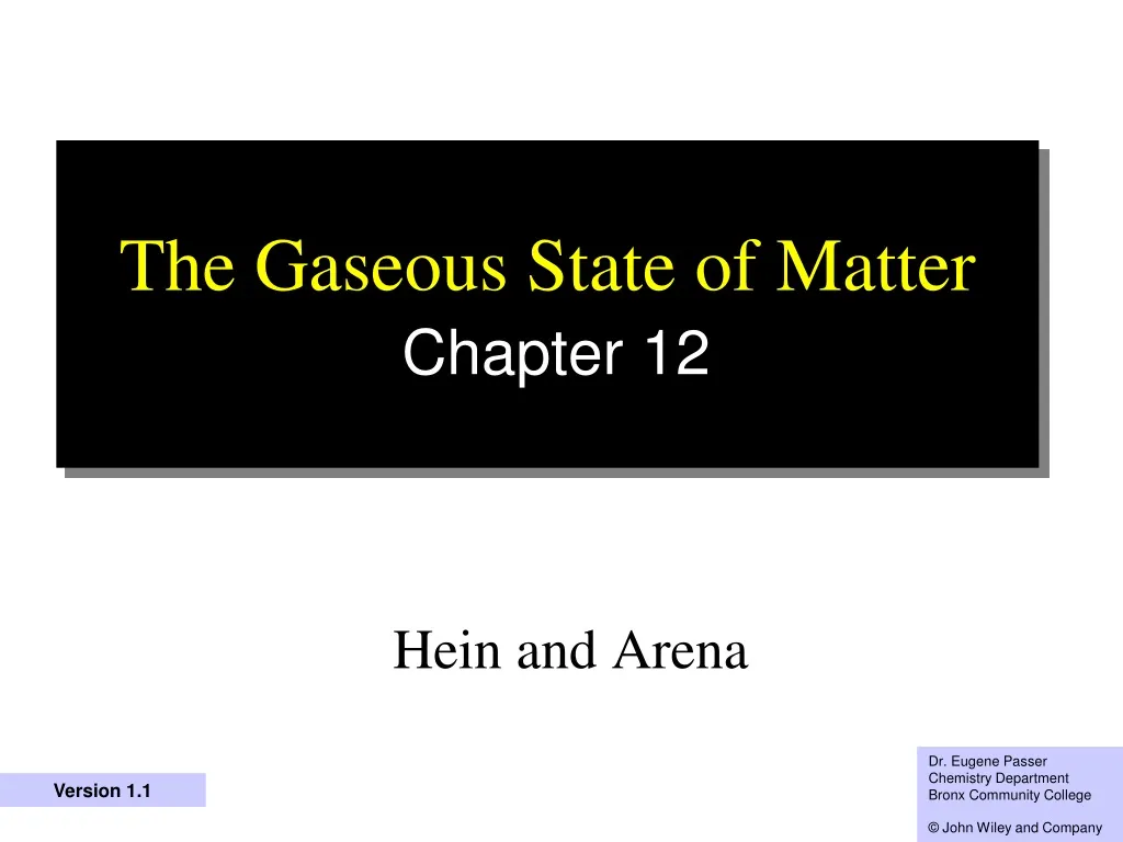 the gaseous state of matter chapter 12