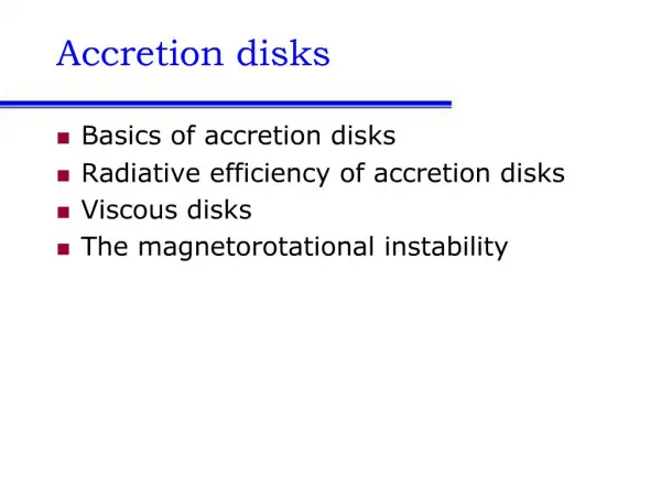 Accretion disks
