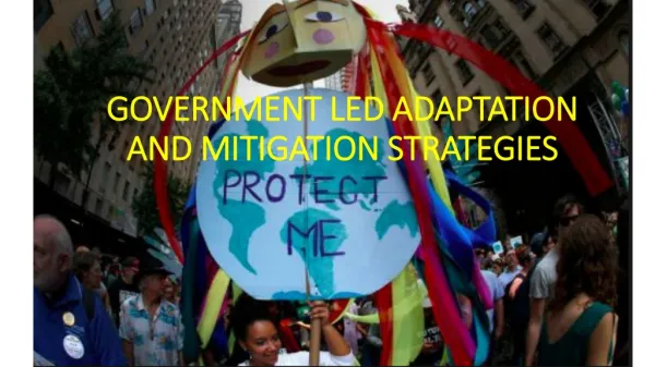 GOVERNMENT LED ADAPTATION AND MITIGATION STRATEGIES