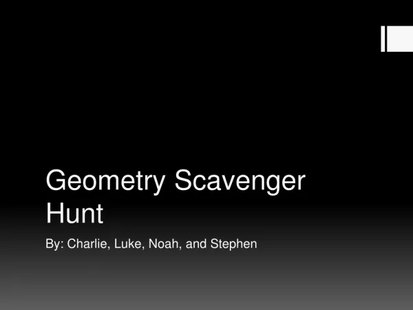 Geometry Scavenger Hunt