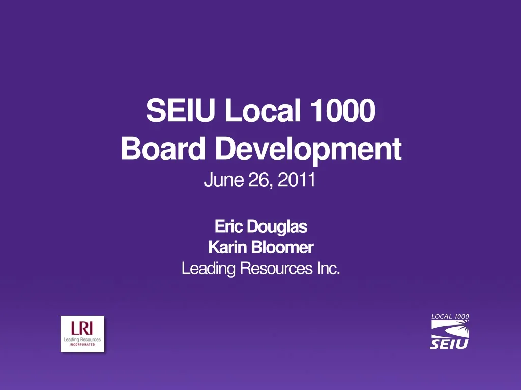 seiu local 1000 board development june 26 2011