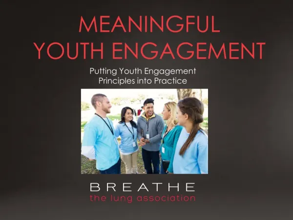 MEANINGFUL YOUTH ENGAGEMENT