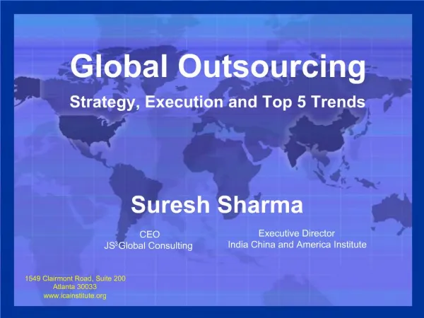 Global Outsourcing Strategy, Execution and Top 5 Trends