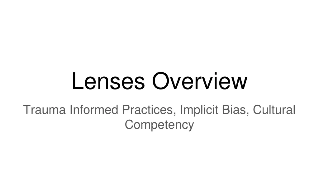 lenses overview