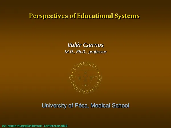 Perspectives of Educational Systems