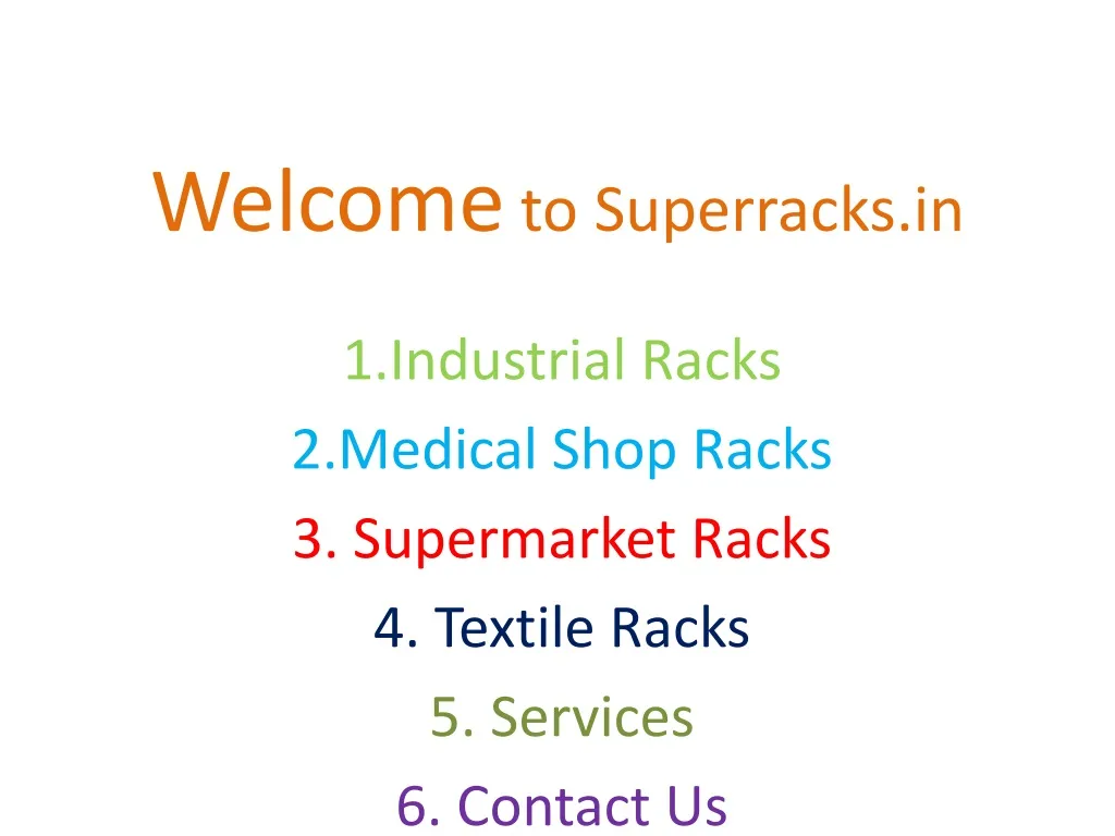 welcome to superracks in