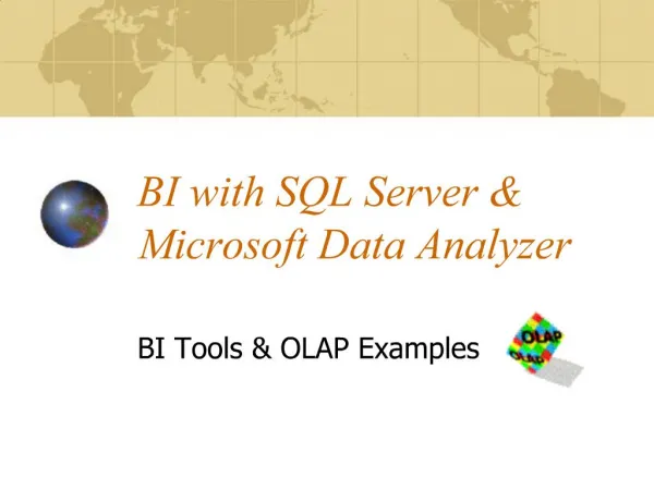 BI with SQL Server Microsoft Data Analyzer