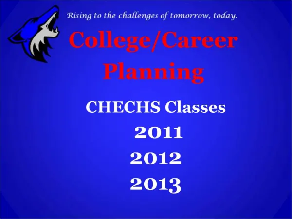 CHECHS Classes 2011 2012 2013